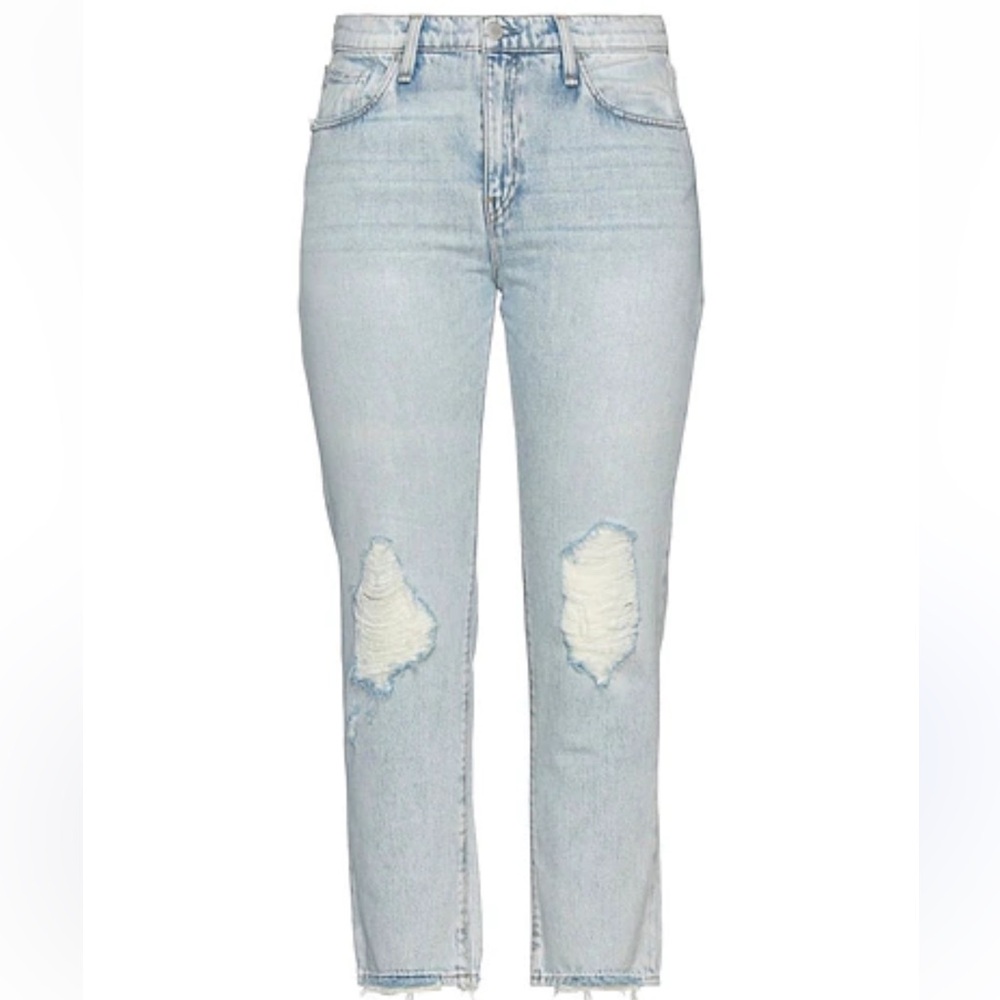 Hudson Jeans Women's Light Blue Ripped Boyfriend Jeans